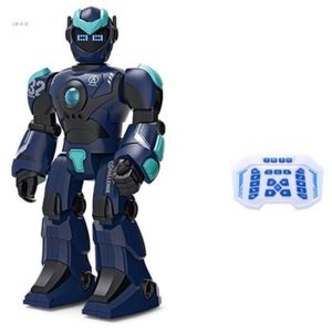ROBOT - ANIMAL ANIMÉ Bleu profond - Robot à détection de geste, jouet à commande vocale, Programmable, pour enfant