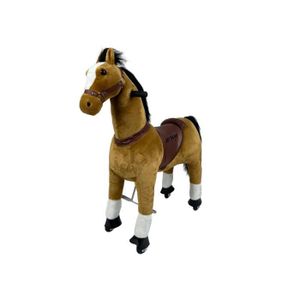 JOUET À BASCULE Cheval à Bascule MY PONY Horse Marron MP2007-M, Taille moyenne, Capacité de chargement: 40 kg, 4 à 10 ans