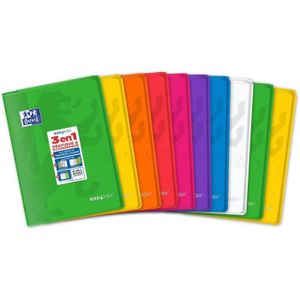 Oxford Easybook - Lot de 5 cahiers polypro 24 x 32 cm - 96 pages - grands  carreaux (Seyes) - couleurs assorties Pas Cher