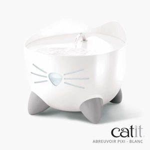 FONTAINE À EAU CAT IT Fontaine à eau automatique pour chat - 2,5 L - Blanc