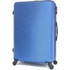 VALISE - BAGAGE VALISE GRAND FORMAT - 71cm - 4Roues - COQUE RIGIDE - VALISE GRANDE TAILLE - BLEU