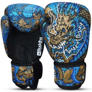 GANTS DE BOXE Gants de boxe Thaï Buddha Fight Wear Fantasy - Bleu - Adulte - Boxe - Kick-boxing