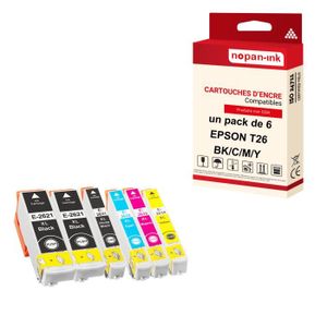 CARTOUCHE IMPRIMANTE NOPAN-INK - x6 Cartouches EPSON T2601 XL (x2) + T2
