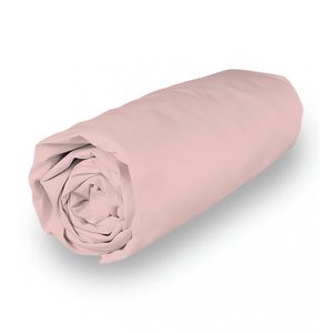 DRAP HOUSSE SOLEIL d'OCRE Drap housse Camille - Coton percale - 200 x 200 cm - Rose