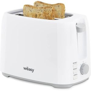 GRILLE-PAIN - TOASTER Wëasy Grille Pain Toaster CRUST70, 2 Fentes, 750W,