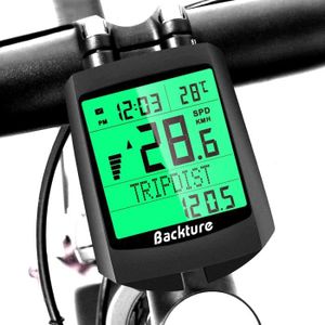 COMPTEUR POUR CYCLE Homoto Ordinateur de vélo sans fil - Affichage LED