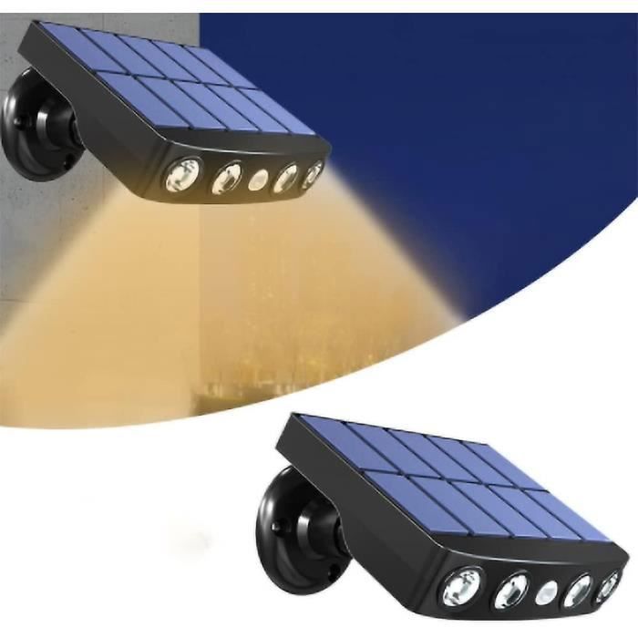 LE Lampe Solaire Exterieur, 72 LED Lumiere Détecteur de Mouvement 1200LM  6500K, 360° Rotatif Spot Solaire, Projecteur de Sécurité IP65 Étanche,  Angle d'éclairage 270 ° : : Luminaires et Éclairage