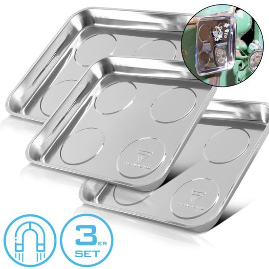 Lot De 3 Plateaux Magnétiques Pliables Pour Pièces - Bols En Silicone - Neuf