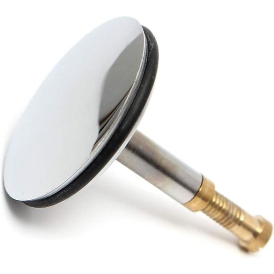 Bouchon De Vidange De Baignoire 44mm - Bouton Poussoir Laiton, Hauteur Réglable 54-56mm - Anti-obstruction Cheveux - Chrome Ou Cuivre - Pour Baignoire Et évier