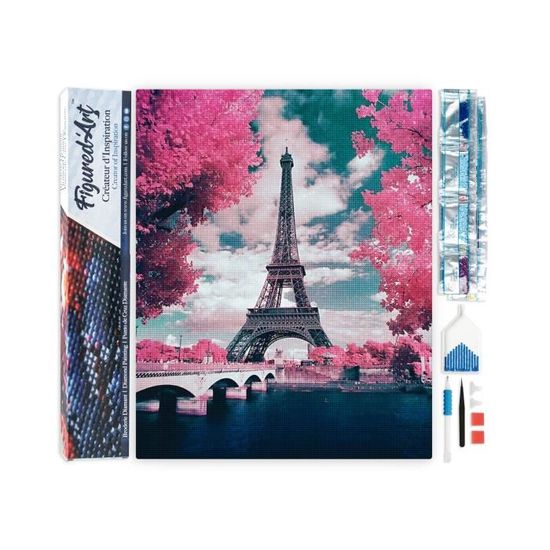 Diamond Painting Bicyclette Fleurie 40x50 Cm - Broderie Diamant 5D, Grand Format, Adulte - Loisir Créatif Anti-stress