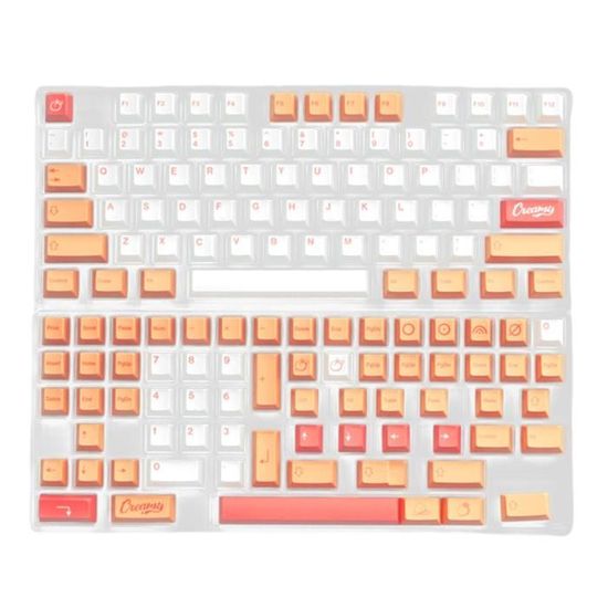 Lot De 125 Touches PBT Dye-Sub Pour Clavier Mécanique - Profil Cherry, Compatible Cherry MX - Épaisseur 1,4 Mm, Non Rétroéclairé - Pour Personnalisation Clavier 61/87/104/108 Touches