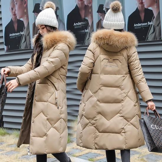 Manteau long beige femme hiver deals