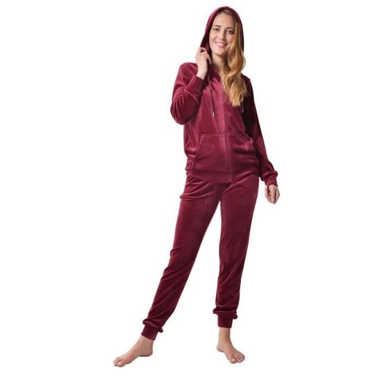 Pyjama Femme Hiver 2 Pièces En Velours - Sweatshirt Et Pantalon Décontracté - Style Survêtement Chaud