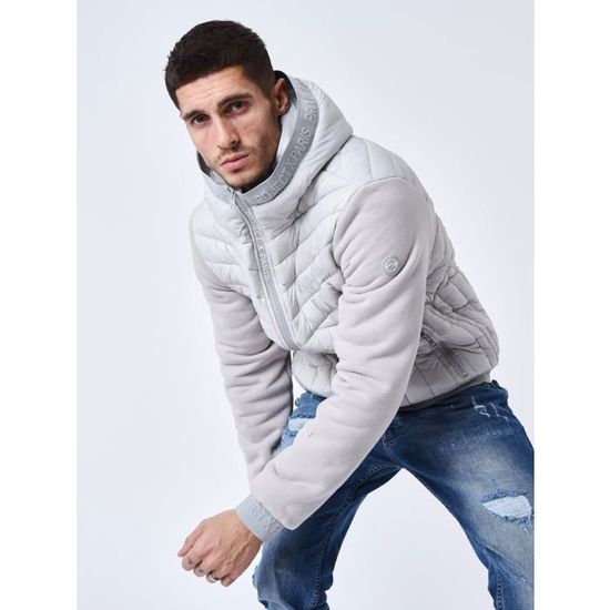 Blouson Doudoune Réversible Giorgio, Taille 34/36, Gris Clair, Parfait état