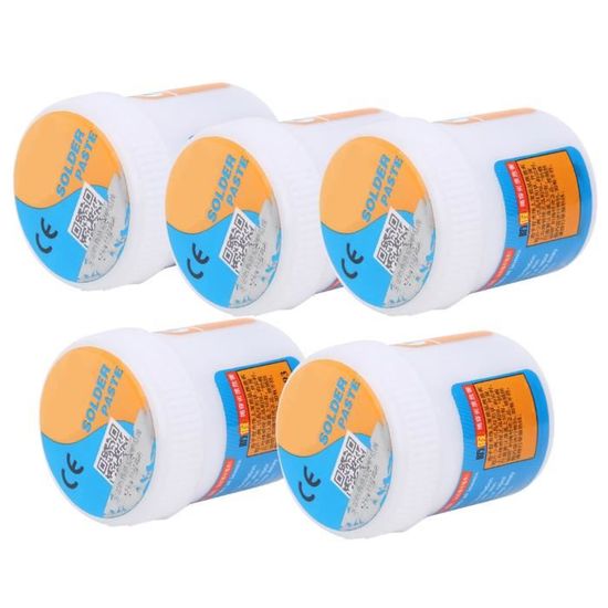 WIVIE Lot 2 Flux Pâte à Souder Sans Plomb + Tresse Dessouder 3m - Soudure Électronique