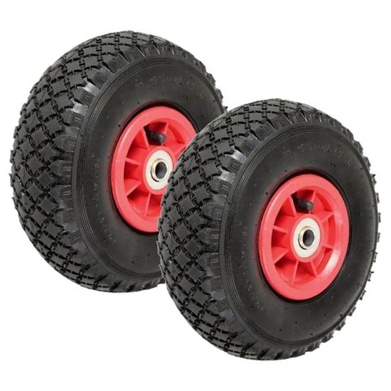 Dimension Pneu Diable Lot De 2 Roues Pneumatiques En Caoutchouc 7 Pouces Pour Roue De Diable