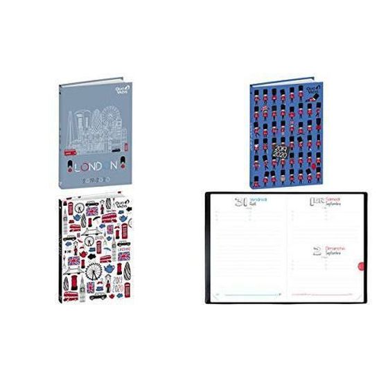Quo Vadis Agenda Scolaire Journalier Textagenda 21 Impala Noir - Septembre 2025 à Août 2026 - 15 X 21 Cm