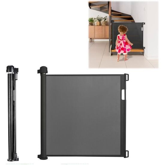 Lot De 2 Barrières De Lit Enfant Réglables - Hauteur 40-60 Cm - 5 Niveaux - Anti-chute - Tissu Lin - Gris