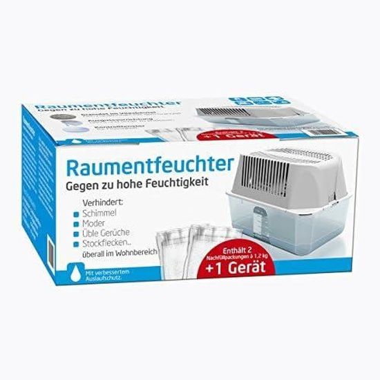 Déshumidificateurs Aquafloow - Lot De 4 Boîtes + 8 Recharges - Anti-Humidité Et Anti-Moisissures - Pour Maison, Salle De Bain Ou Cave