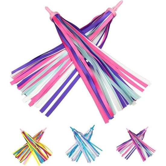 Pompons Colorés Pour Guidon De Vélo - Lot De 2, Violet Clair, Longueur 22 Cm, Décoration Pour Vélo, Trottinette, Tricycle - 5