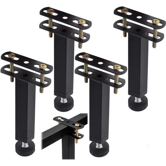 4Pcs Pied De Lit Pieds Pour Sommier Lattes Robuste Hauteur 20 CM 