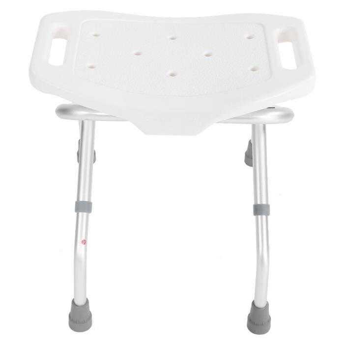 Siège de douche Chaise de salle de bain Aide aux personnes handicapées Stool Style d'aspiration Pieds Cadre stable-XIA