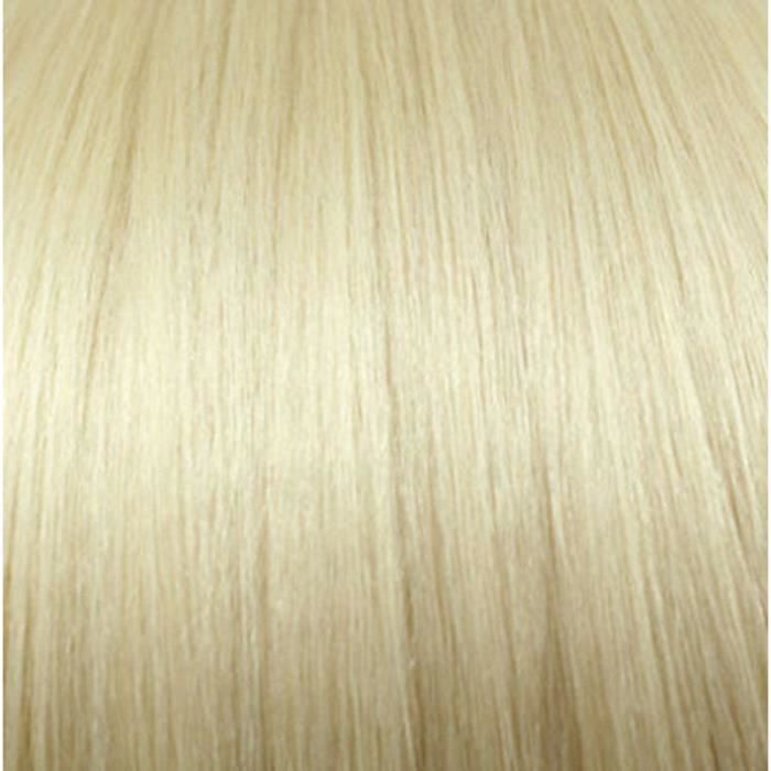 FR EXTENSIONS A CLIPS 100 % CHEVEUX NATURELS QUALITE REMY (#60 BLONDE PLATINE 41cm 70G)