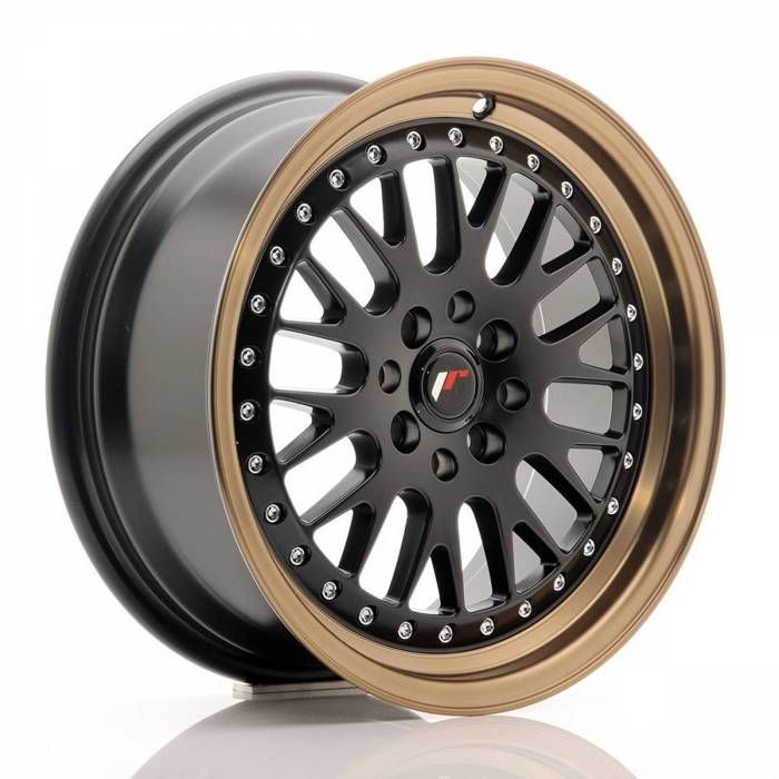1 jante alu Japan Racing JR10 16x7 ET30 4x100-108 MatBlk BzLip avec bague 67,1