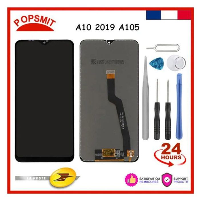 Complet vitre tactile + écran LCD pour NOIR Samsung Galaxy A10 2019 A105 + Kit outils