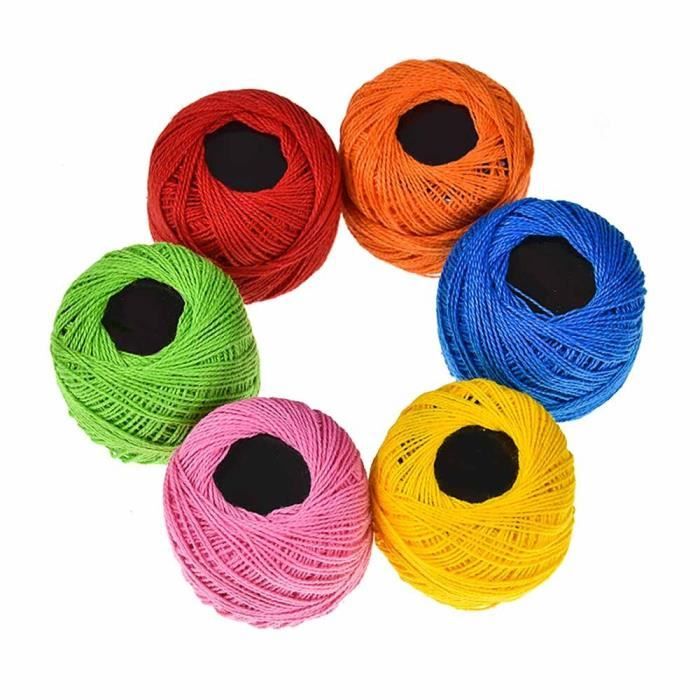 16 pièces coton bricolage fil à broder point de croix tissage ligne teinte outils de couture accessoires 50 m-rouleau