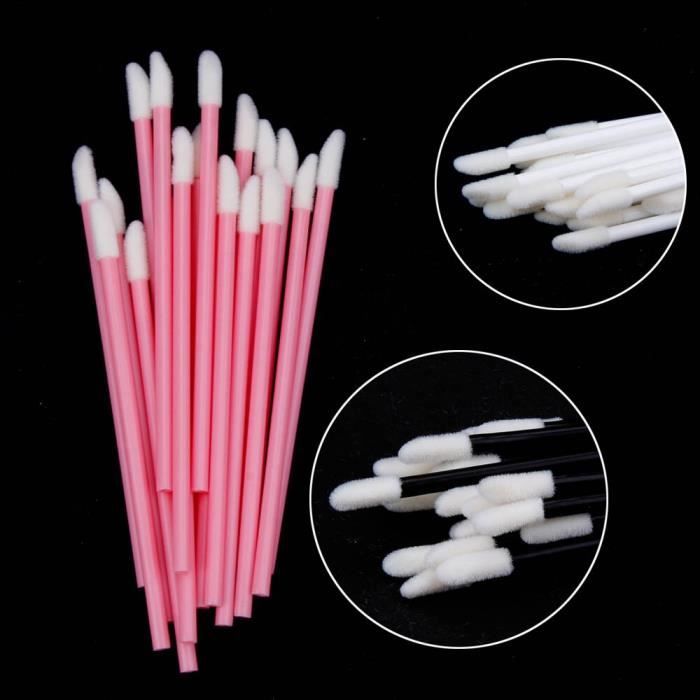 Brosse démaquillante à usage unique accessoire de maquillage jetable avec applicateur pour enlever le rouge à lèvres et démaquil
