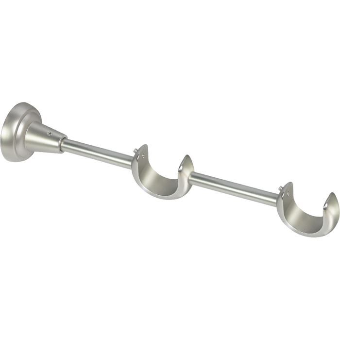 Support double pour tringle en acier D28-28