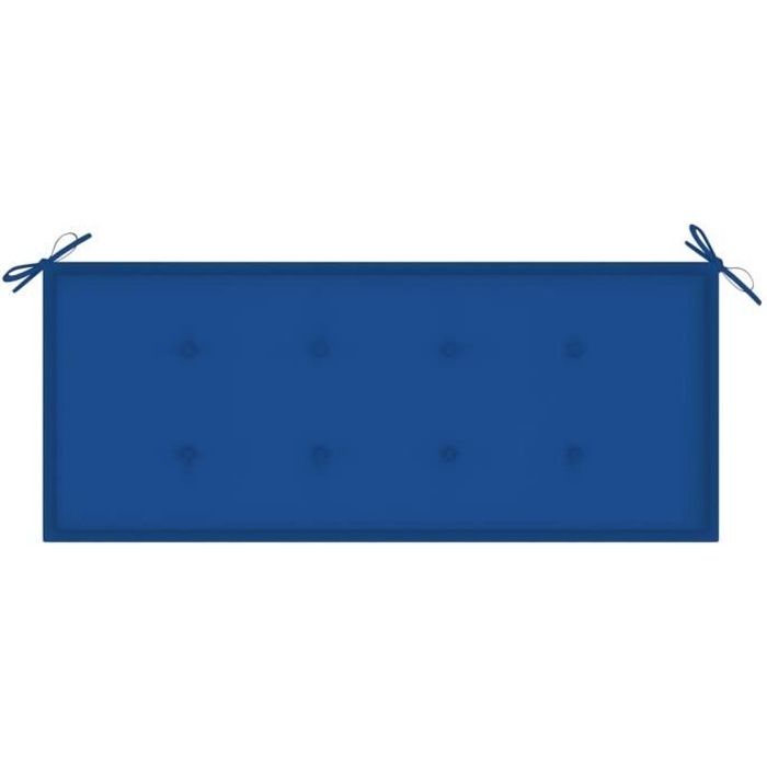 ⛺8437Ergonomique-Coussin de banc de jardin -Coussin D'extérieur Matelas Assise Dossier pour Banc Banquette balancelle canapé Bleu ro
