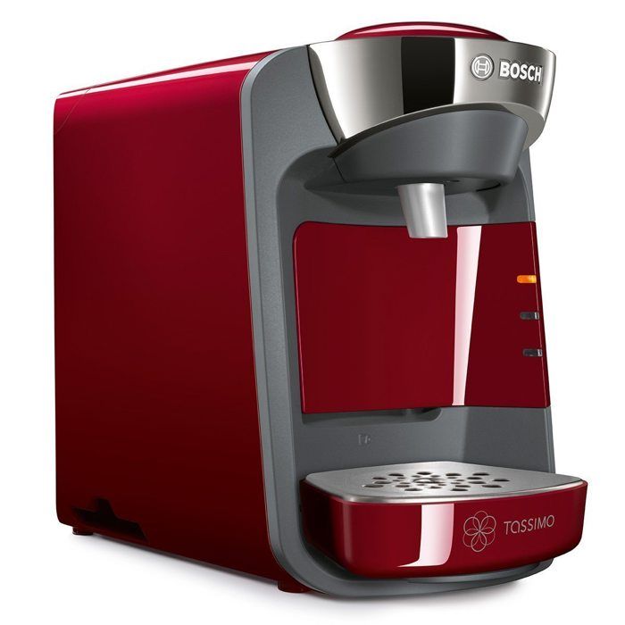 BOSCH Tassimo Suny Machine à Café Cafetière à Dosette Multi-boissons Rouge