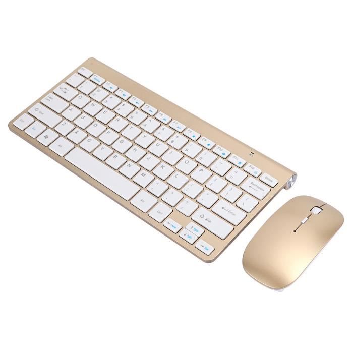 Ensemble clavier + souris sans fil Ensemble Clavier et Souris sans Fil Ultra-Mince Muet Mini Accessoires d'Ordinateur de