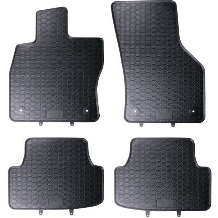 Tapis de sol caoutchouc sur mesure pour VW Golf 7 VII 5G1 BA5 2012-16 Noir 4 pcs
