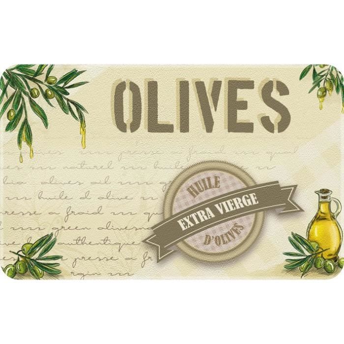 Tapis de cuisine - 50x80 cm - Huile d'olives