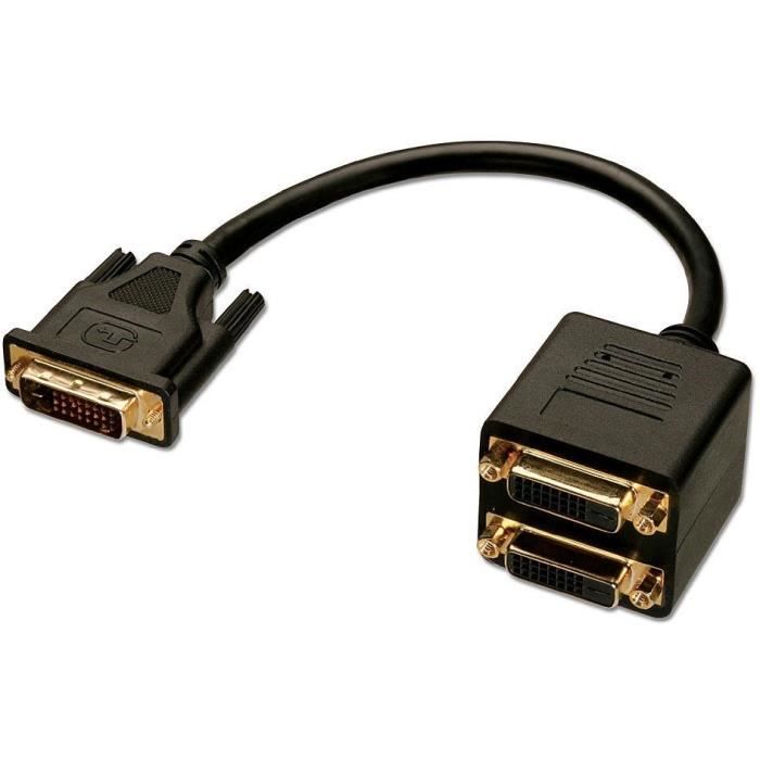LINDY Câble splitter DVI-D - 2 ports