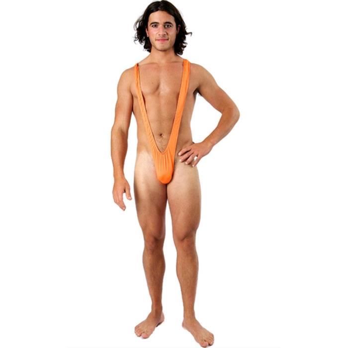Déguisement maillot de bain mankini Borat ORANGE