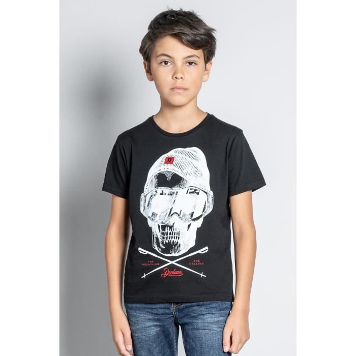 DEELUXE T-shirt avec tête de mort LANDY Black