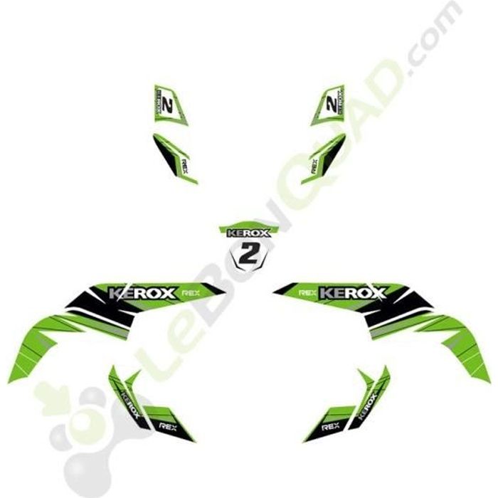 Kit déco KEROX REX VERT de Quad pocket