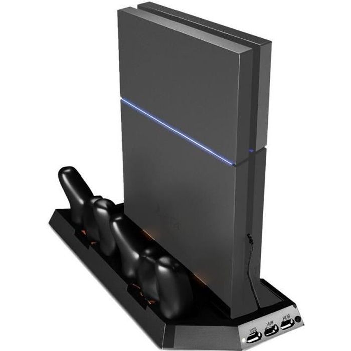 Support Vertical Avec Ventilateur Refroidisseur Dual Dock Système D'alimentation Chargeur Pour Sony Ps4 Console (Sony Playstation 4)