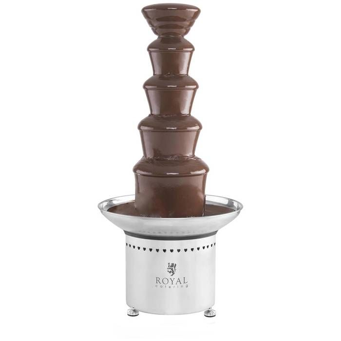 Fontaine à chocolat électrique Chocolat à fondu Royal Catering RCCF-65W4 (5 étages 6kg 250W écoulement doux du chocolat)