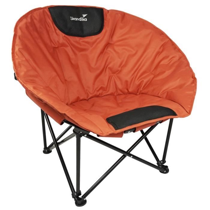 Skandika Moonchair Saramo - Fauteuil siège de camping - max. 120 kg - Pliable - Sac de transport