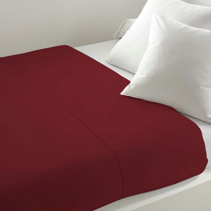 Drap plat uni 260x300 cm ATMO rouge