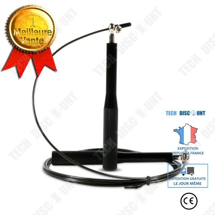 TD® Formation fil d'acier fitness corde à sauter réglable aluminium métal roulement course enfants corde à sauter