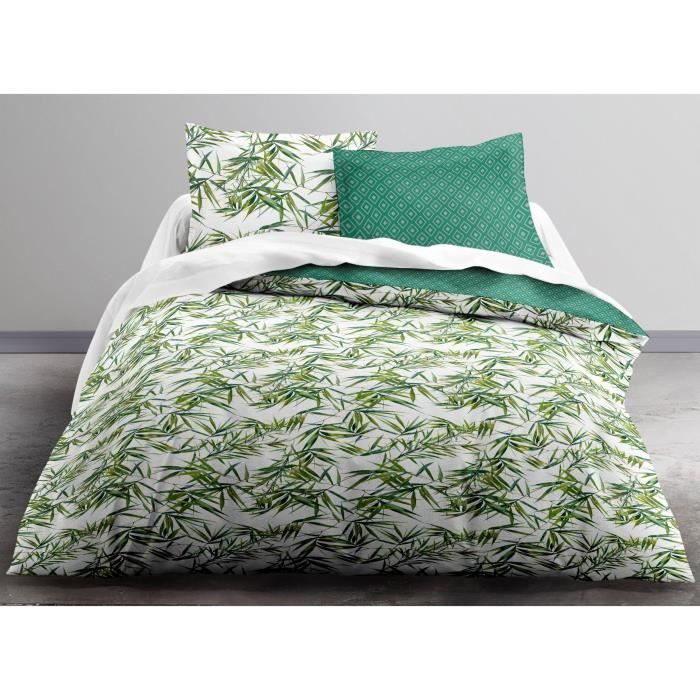 TODAY Parure de couette Microfibre 100% Polyester CRAZY NARAKA 220x240 cm - 1 housse de couette et 2 taies d'oreiller