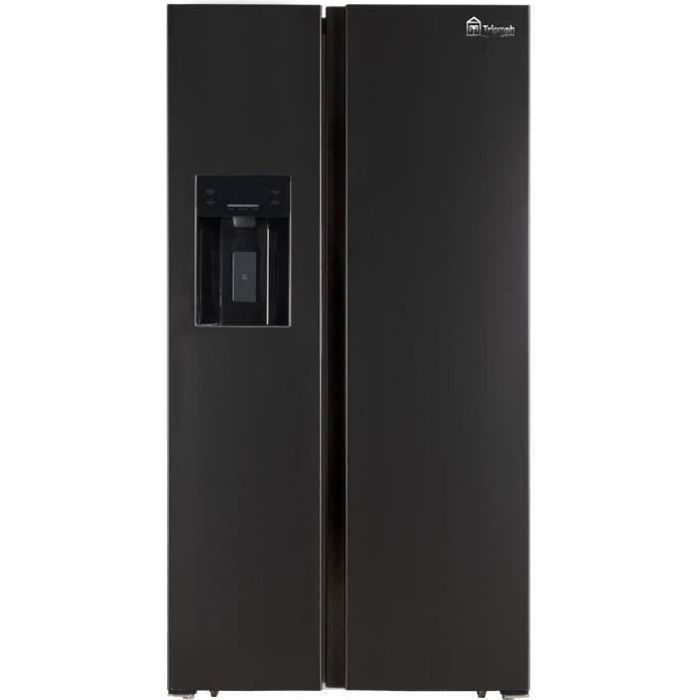 TRIOMPH TSN552NFBK- Réfrigérateur Américain - 552 L (383 + 169) - Froid ventilé - A+ - L 91.1 x H 178 cm - Noir