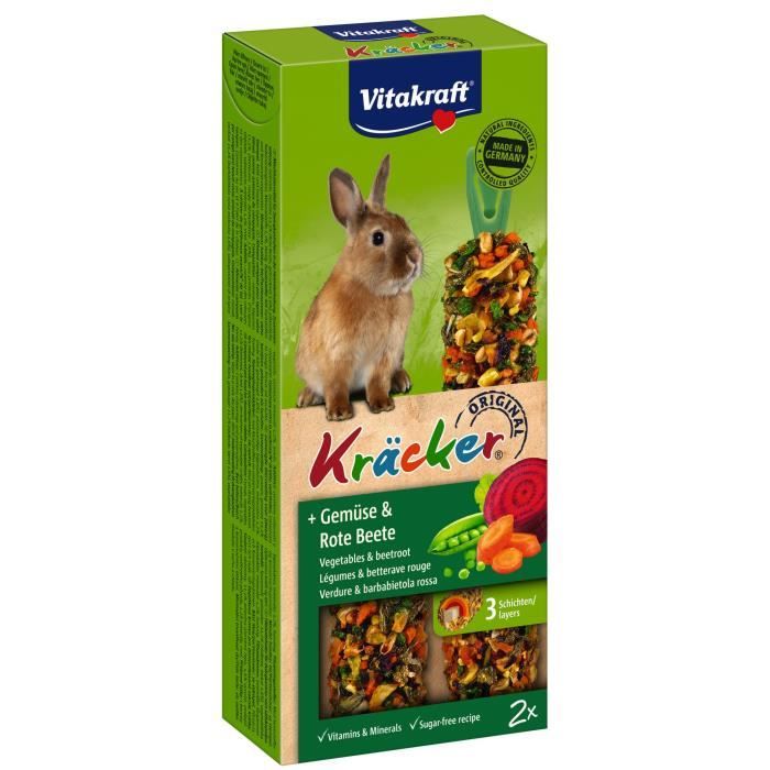 VITAKRAFT Kräcker Légumes et betterave rouge P/2 - Pour lapin nain