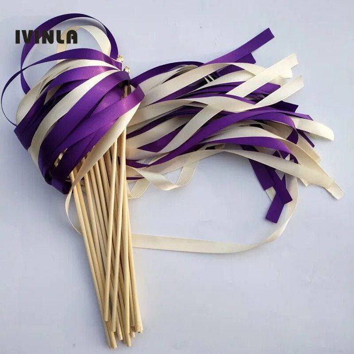 Lot De 30 Baguettes De Ruban Avec Clochettes - Pour Célébrer Un Mariage Ou Un événement Festif